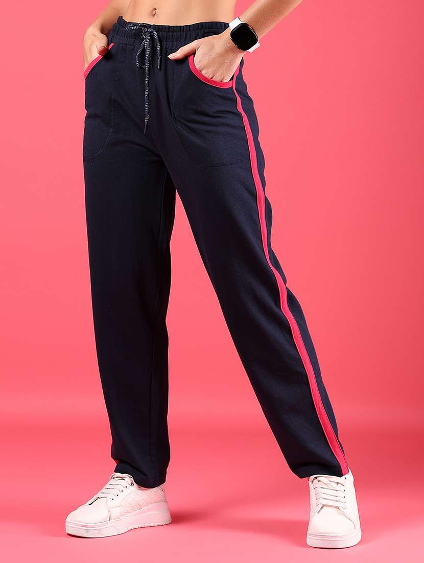 women tapered mid rise track pant