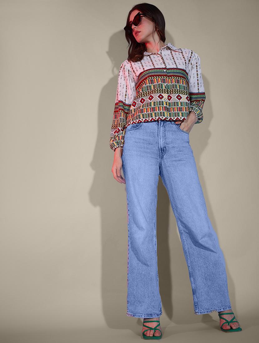 women printed collared regular shirt - 21947484 - Standard Image - 5