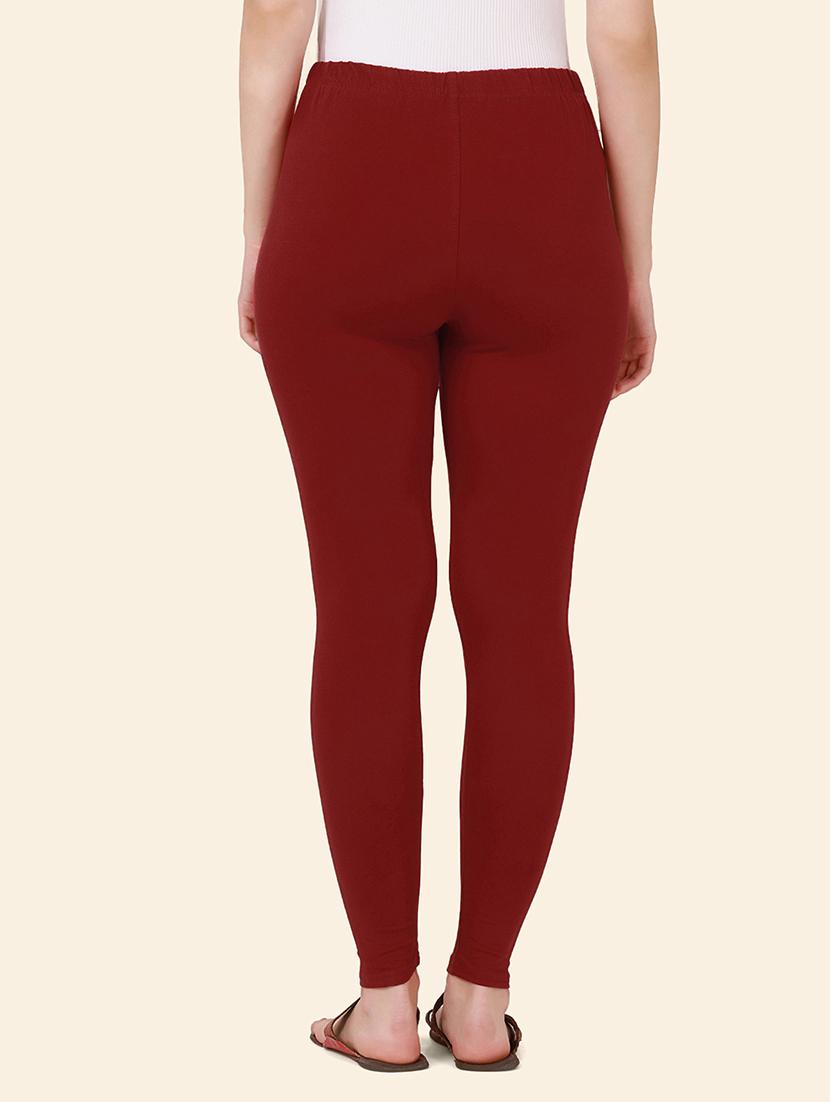 women solid mid rise ankle length legging - 21947502 - Standard Image - 3