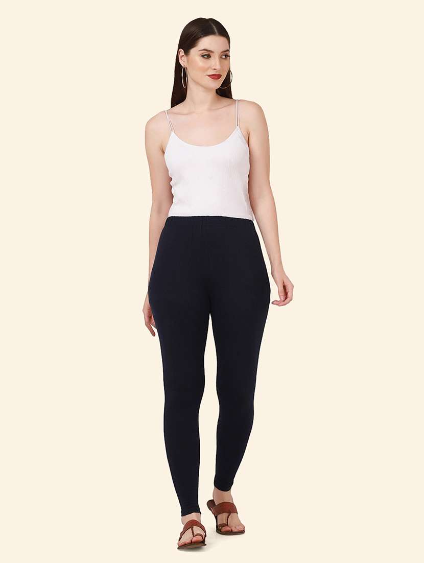 women solid mid rise ankle length legging - 21947503 - Standard Image - 5