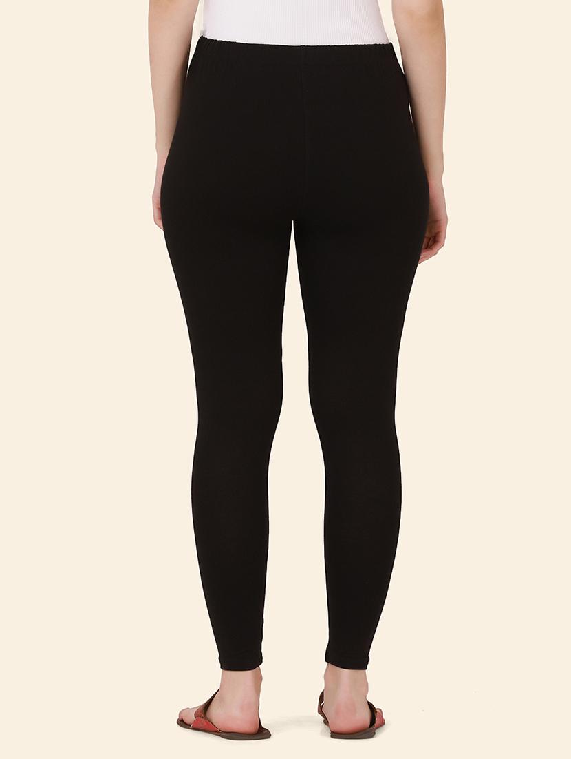 women solid mid rise ankle length legging - 21947506 - Standard Image - 3