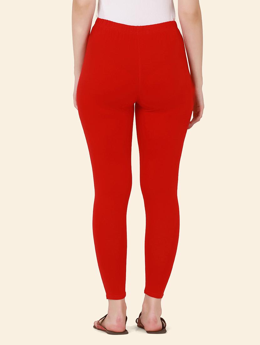 women solid mid rise ankle length legging - 21947507 - Standard Image - 3