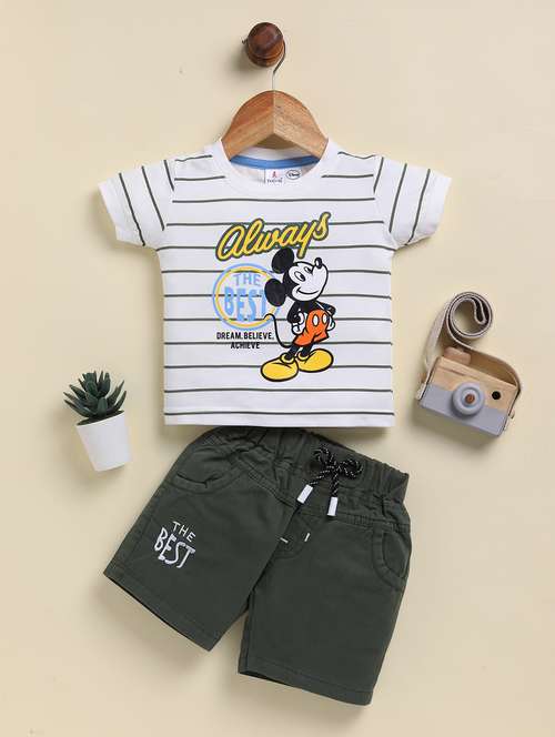 boys striped t-shirt and short set - 21947597 -  Standard Image - 0