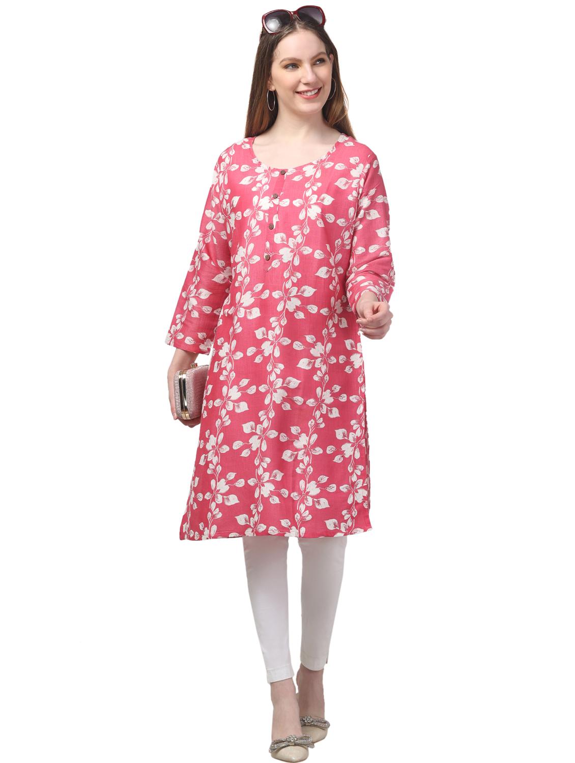 women three quarter sleeve straight kurta - 21947644 - Zoom Image - 0