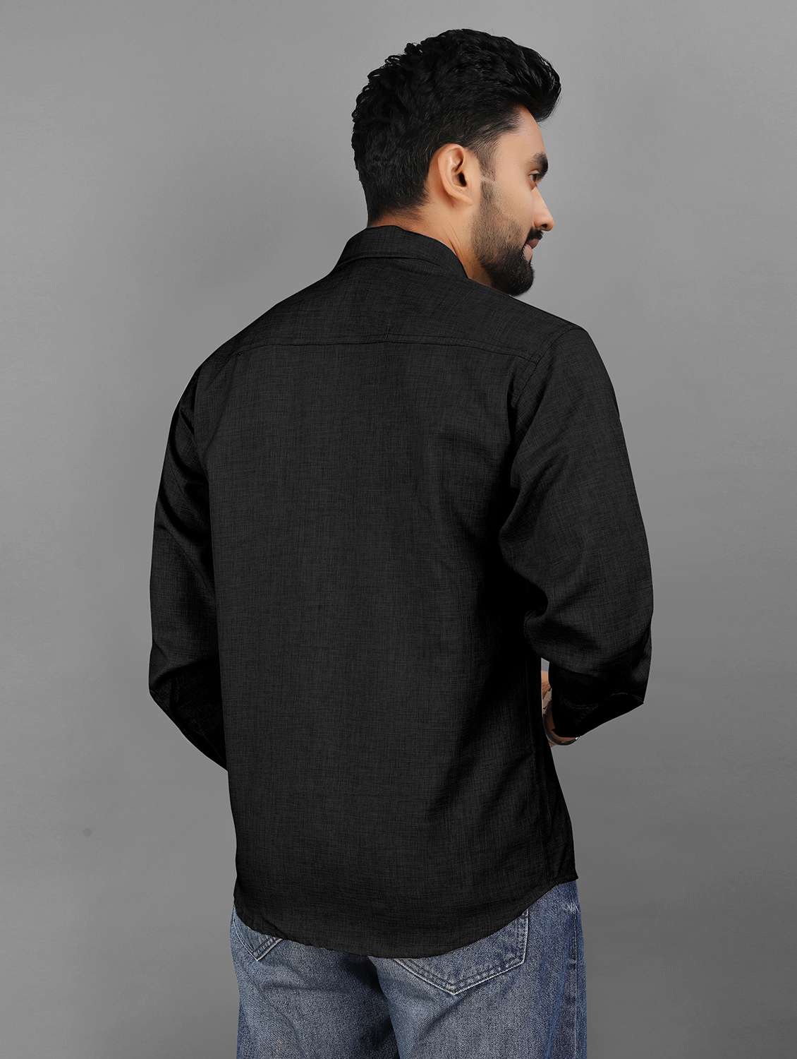 wmen embroidered long sleeve regular fit casual shirt - 21947658 - Standard Image - 3