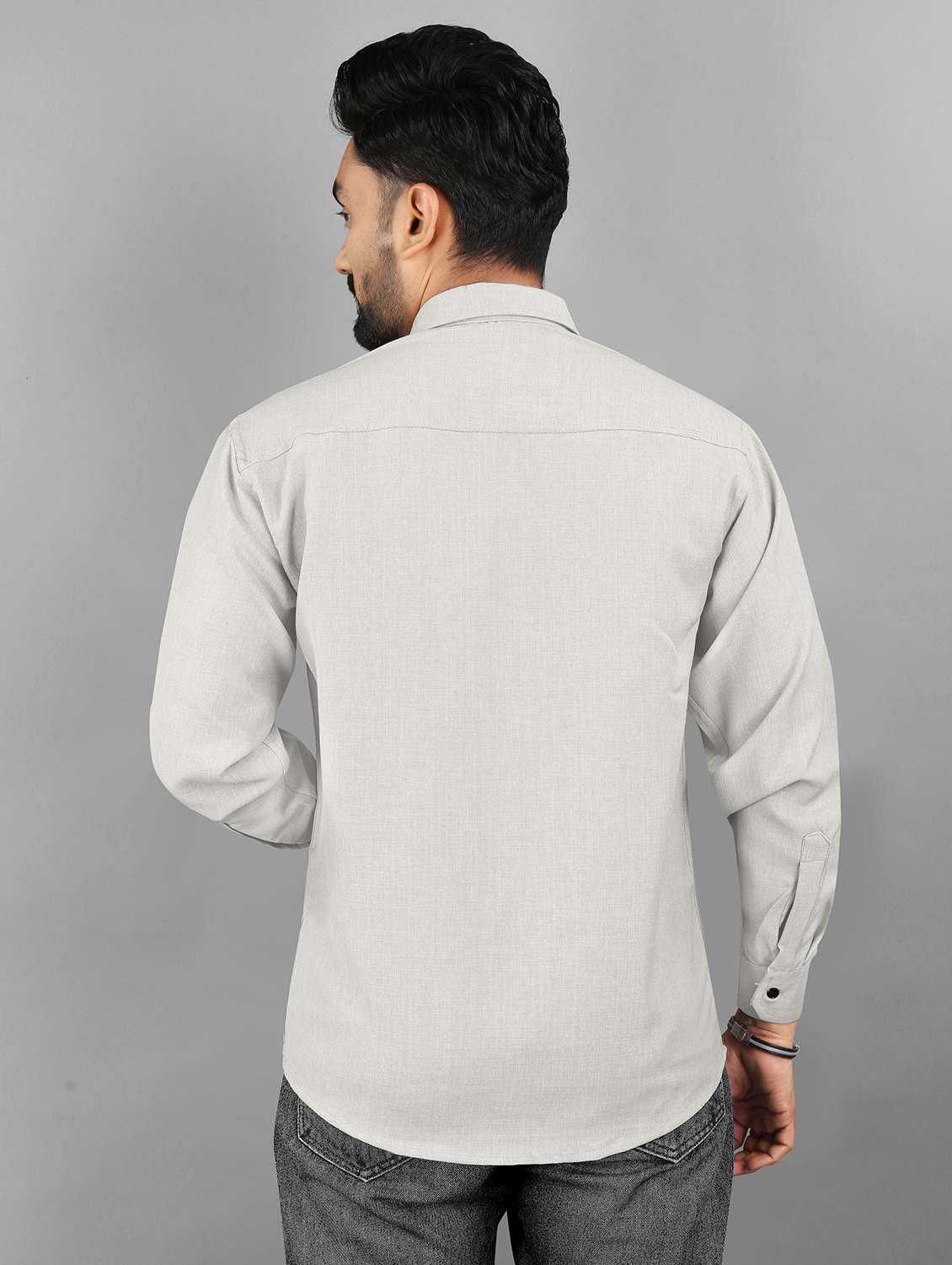 wmen embroidered long sleeve regular fit casual shirt - 21947662 -  Standard Image - 3