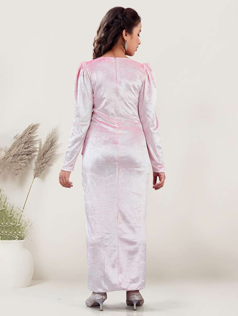 girls solid long sleeve bodycon dress - 21947671 -  Standard Image - 3