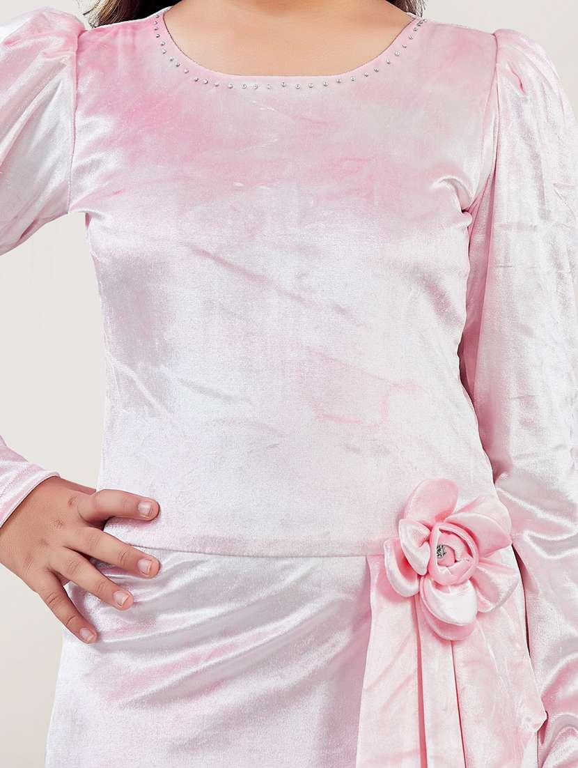 girls solid long sleeve bodycon dress - 21947671 -  Standard Image - 5