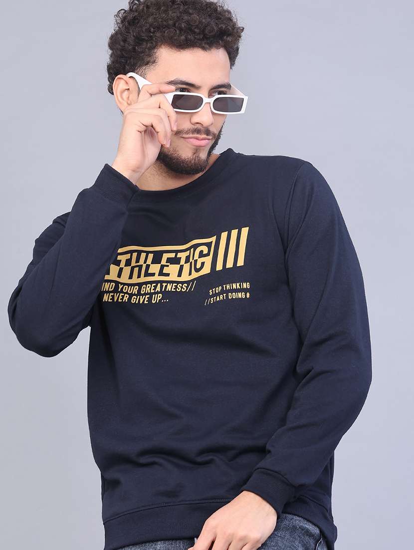 men printed long sleeve sweatshirt