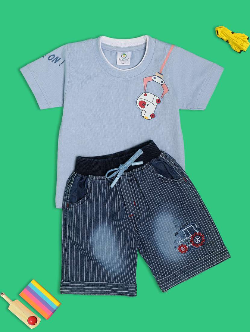 kids printed shorts co-ord set
