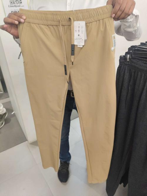 khaki nylon track pant - 21947783 - Standard Image - 0