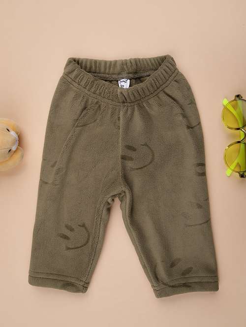 olive polyester knitted sherpa trouser - 21947797 - Standard Image - 0