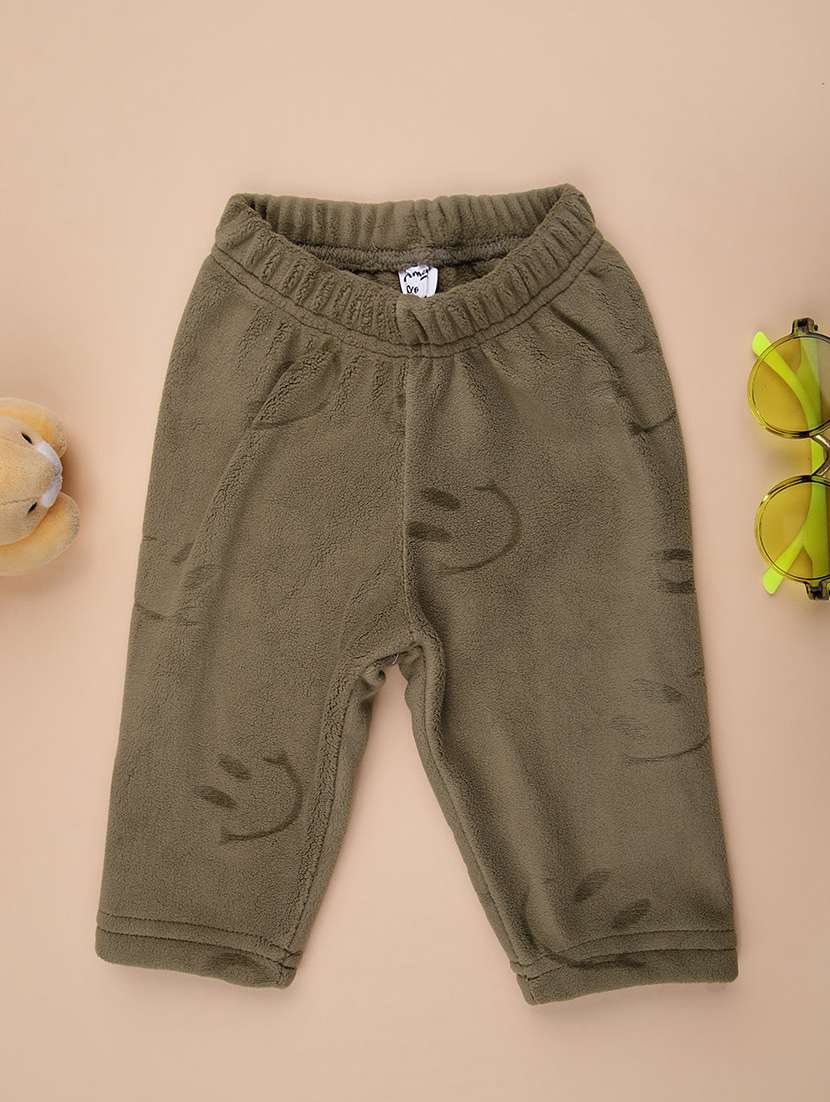 olive polyester knitted sherpa trouser - 21947797 - Zoom Image - 0