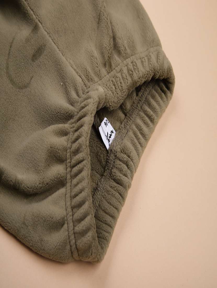 olive polyester knitted sherpa trouser - 21947797 - Standard Image - 3