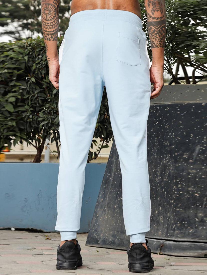 men light blue color block mid rise jogger - 21947878 - Standard Image - 3