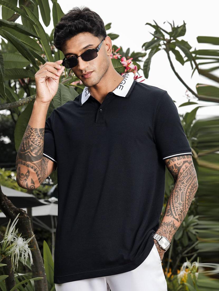 men solid short sleeve regular fit polo t-shirt - 21947885 -  Zoom Image - 0