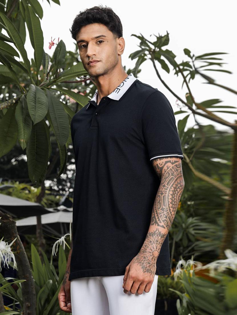 men solid short sleeve regular fit polo t-shirt - 21947885 - Standard Image - 3