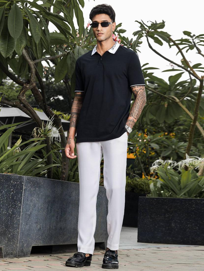 men solid short sleeve regular fit polo t-shirt - 21947885 - Standard Image - 5