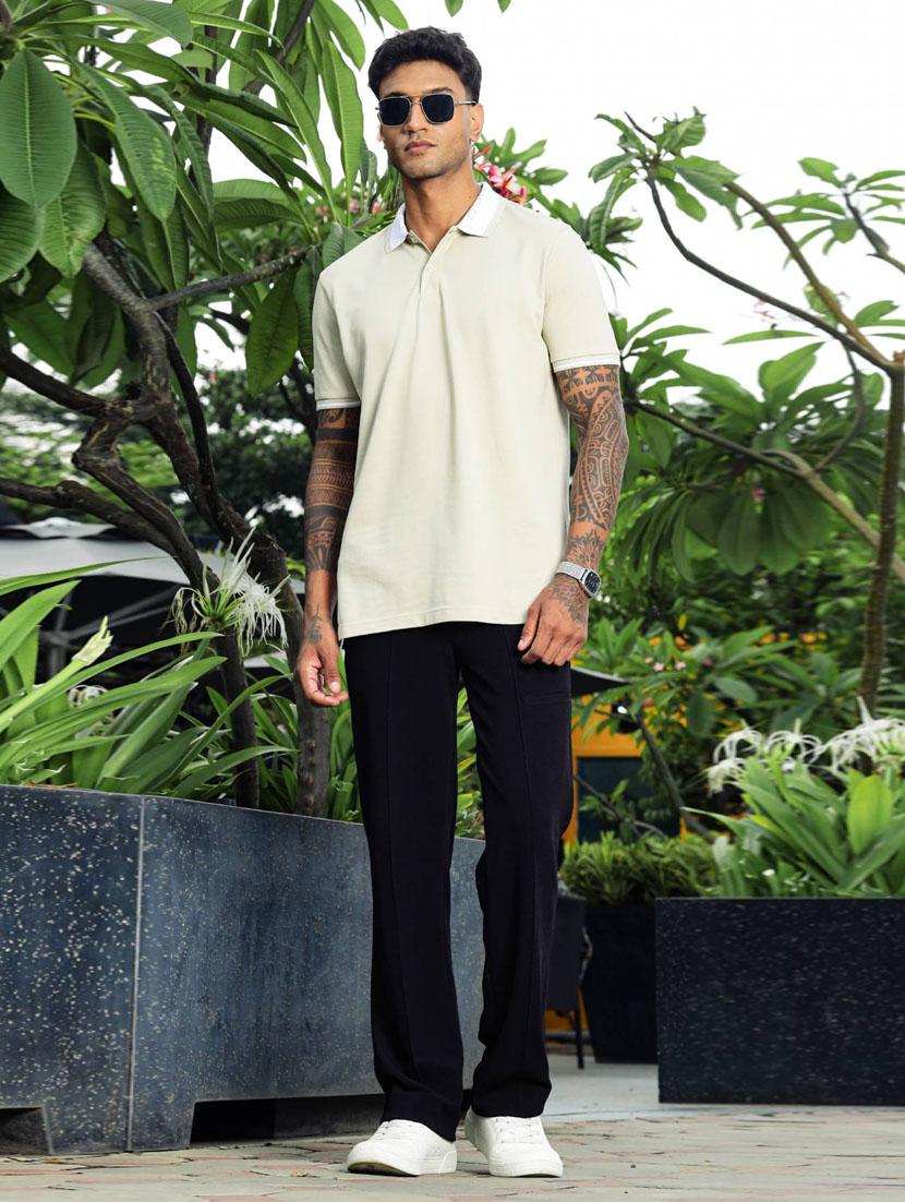 men solid short sleeve regular fit polo t-shirt - 21947886 - Standard Image - 5