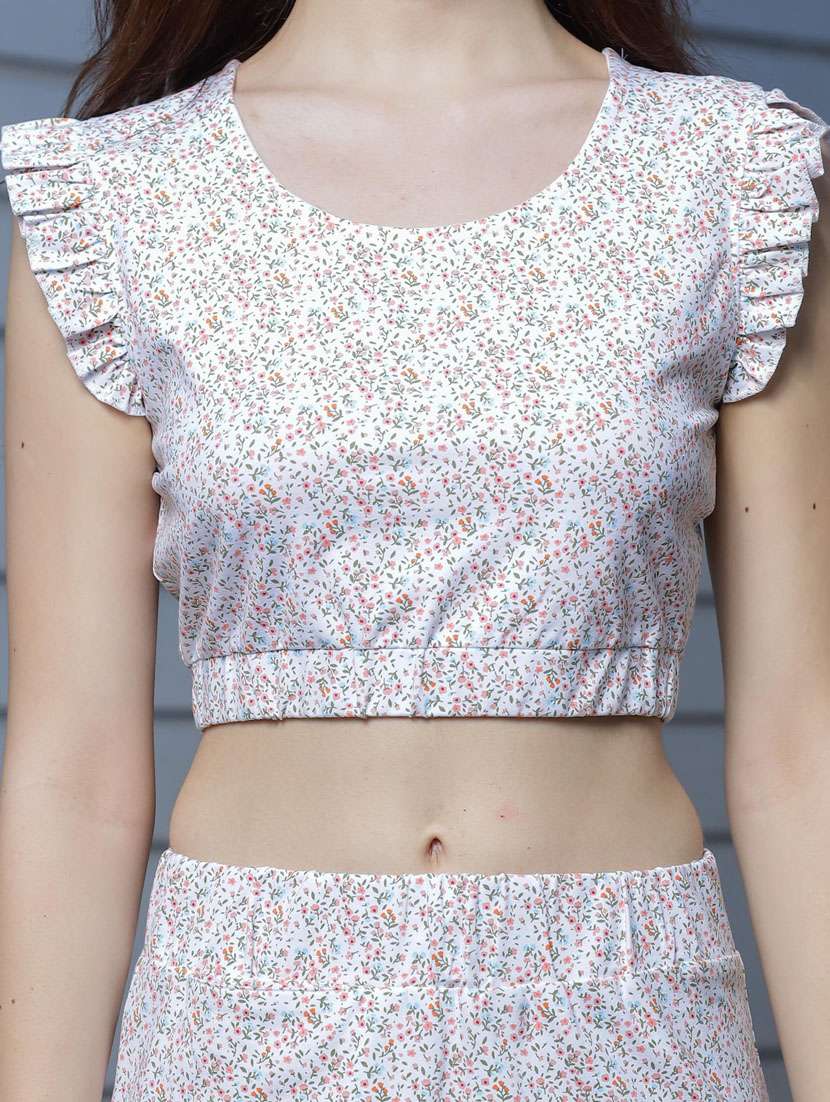 women floral print top and skirt co-ord set - 21947887 - Standard Image - 5