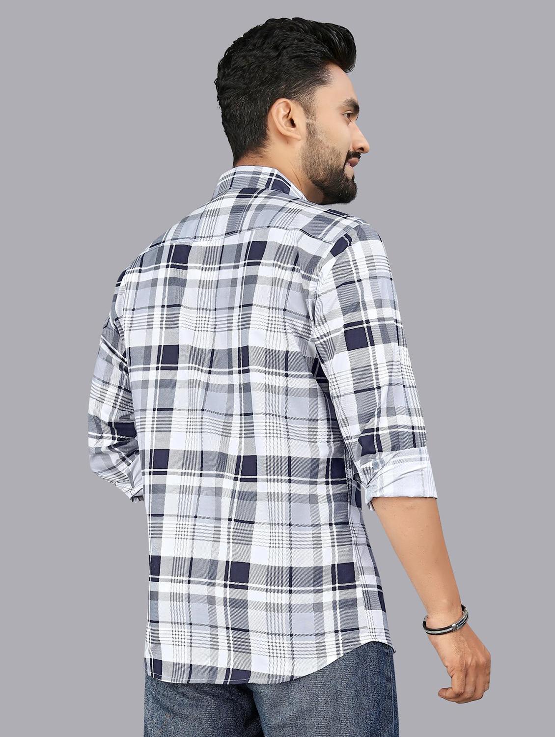 men checkered long sleeve regular fit casual shirt - 21947938 - Standard Image - 3