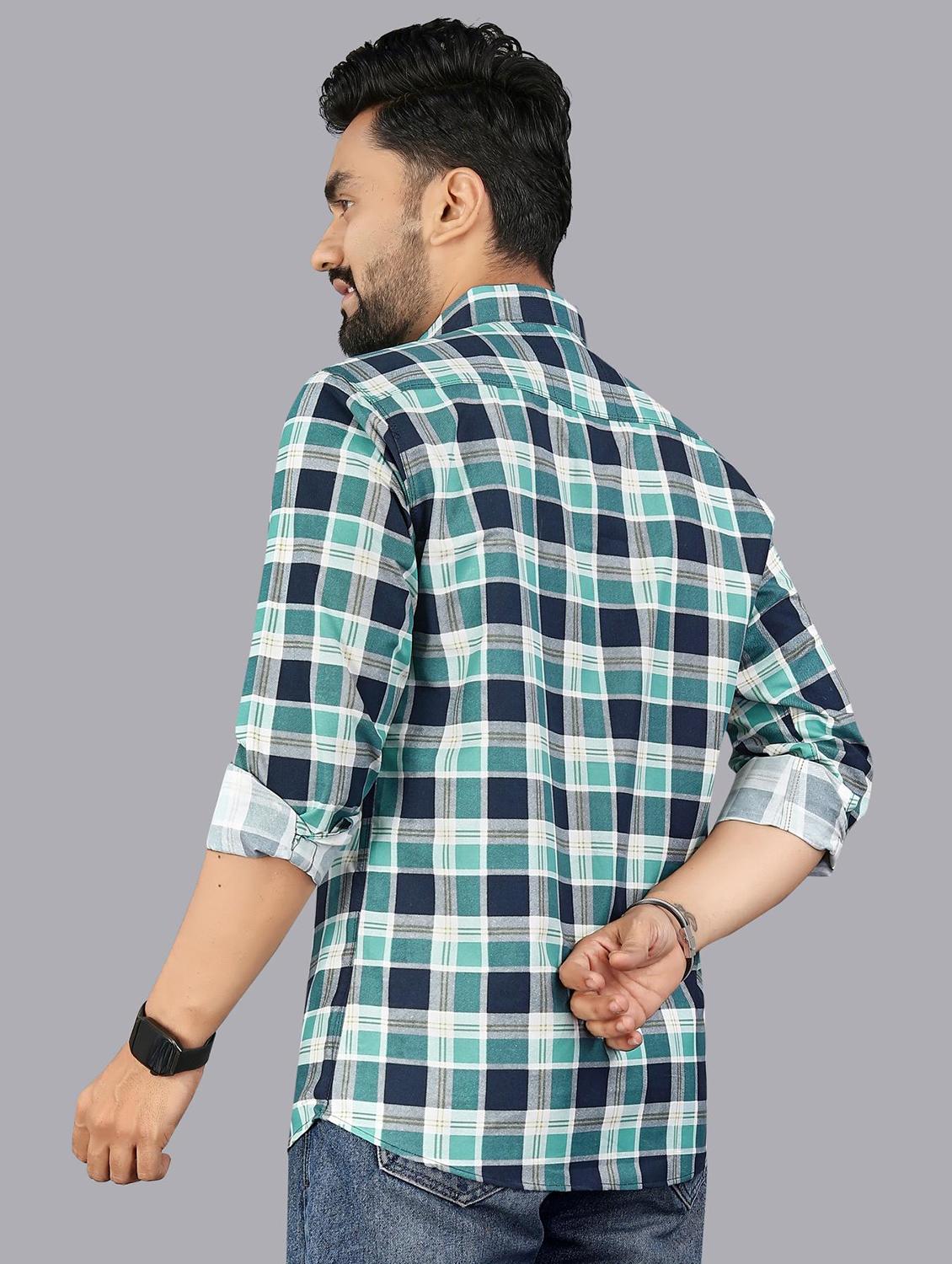 men checkered long sleeve regular fit casual shirt - 21947941 - Standard Image - 3