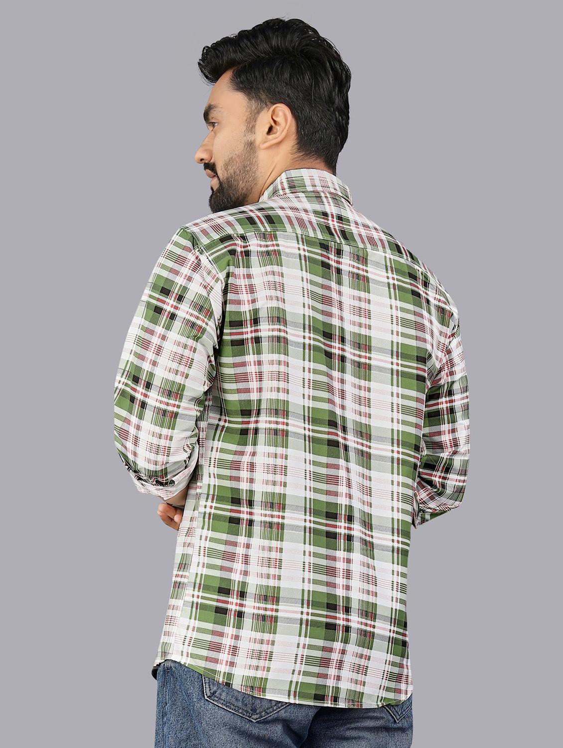 men checkered long sleeve regular fit casual shirt - 21947943 - Standard Image - 3