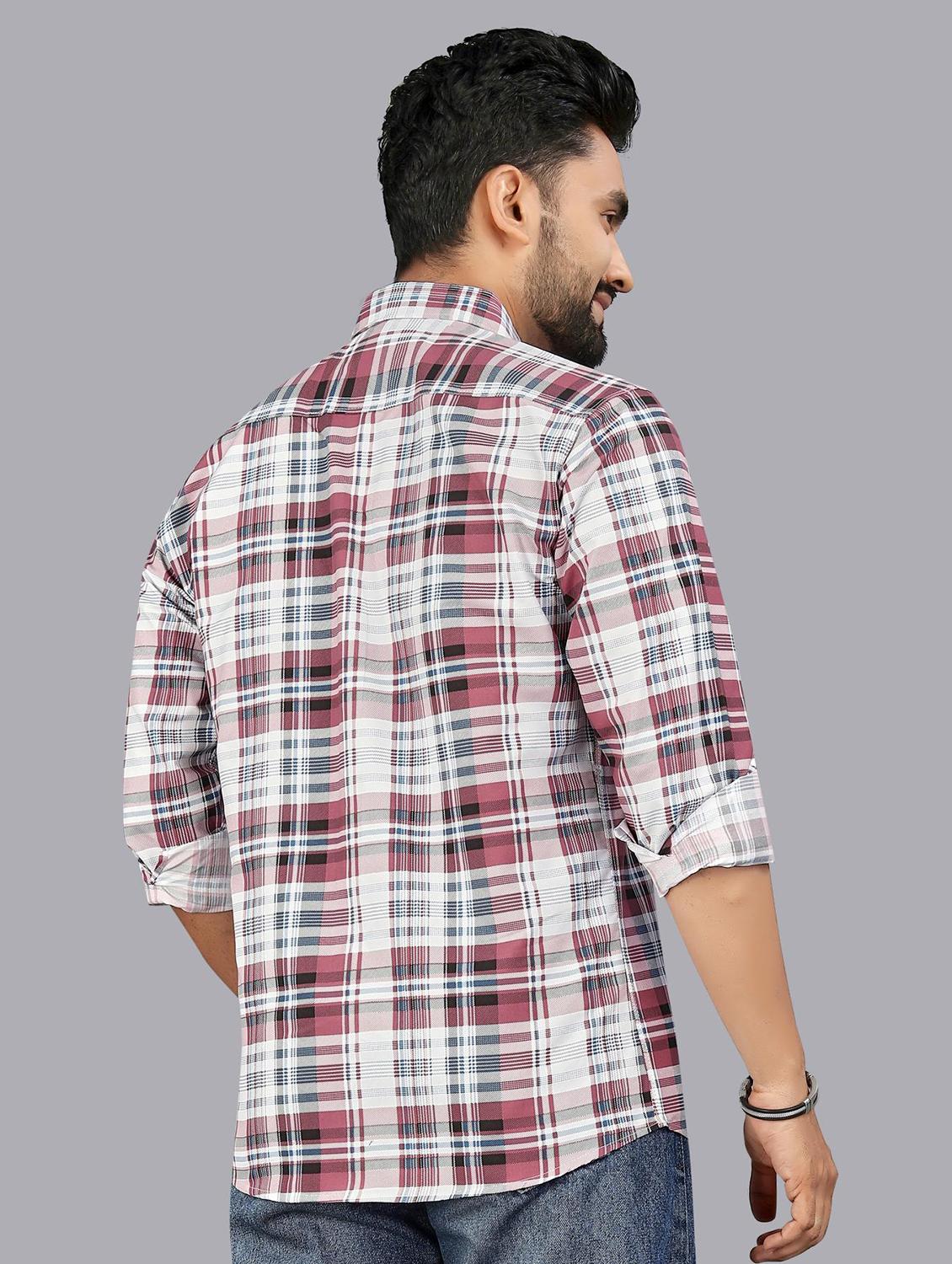 men checkered long sleeve regular fit casual shirt - 21947945 - Standard Image - 3