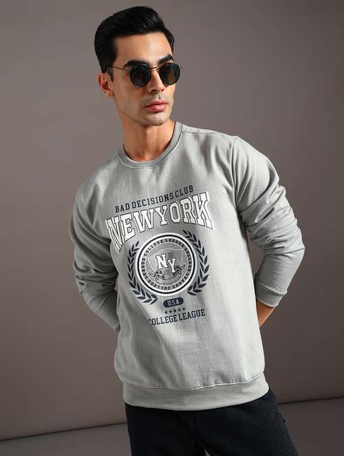 men printed long sleeve sweatshirt - 21947995 -  Standard Image - 0