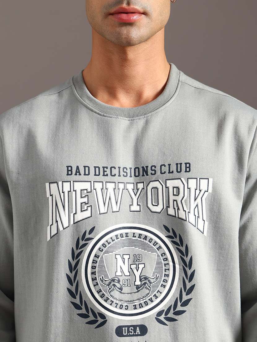 men printed long sleeve sweatshirt - 21947995 -  Standard Image - 5