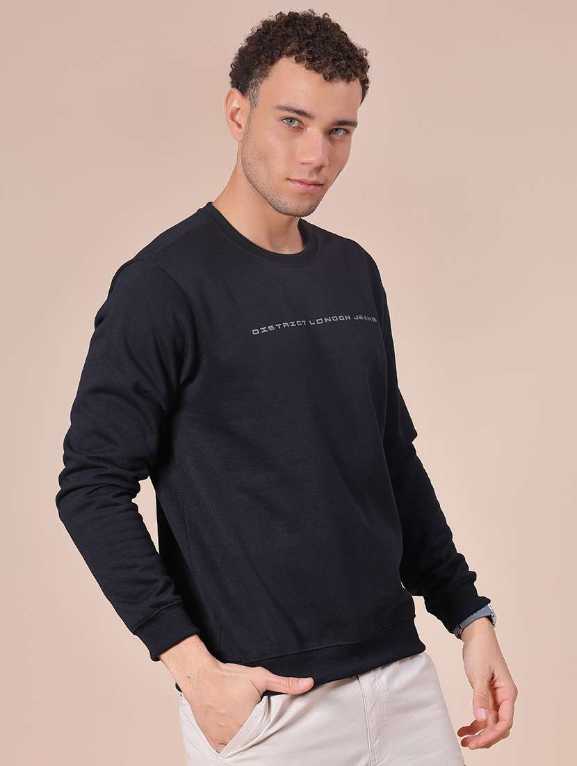 men chest print long sleeve sweatshirt - 21948003 -  Standard Image - 5