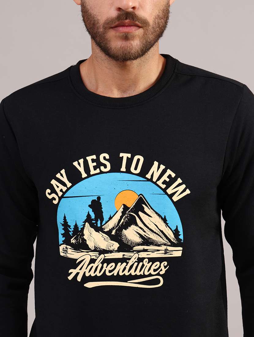 men printed long sleeve regular fit sweatshirt - 21948046 -  Standard Image - 5