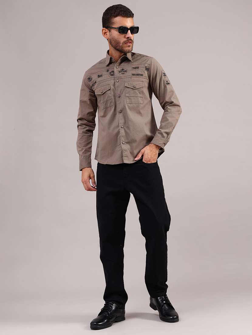 men solid mid rise straight fit chinos  - 21948050 -  Standard Image - 5