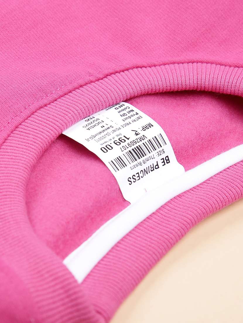 girls solid long sleeve sweatshirt - 21948075 -  Standard Image - 3