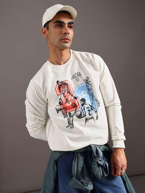 men printed long sleeve sweatshirt - 21948079 -  Standard Image - 0