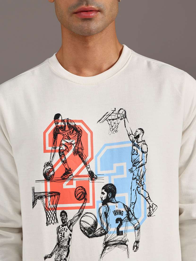 men printed long sleeve sweatshirt - 21948079 -  Standard Image - 5