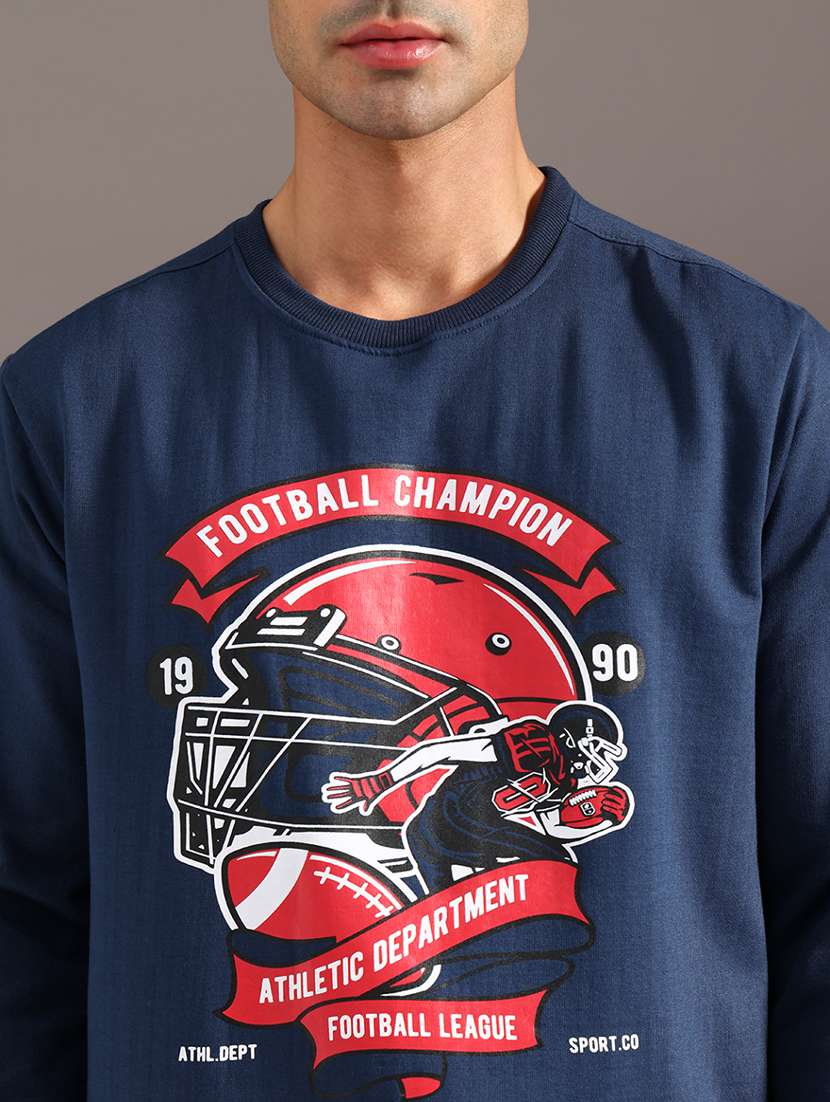 men printed long sleeve sweatshirt - 21948080 -  Standard Image - 5