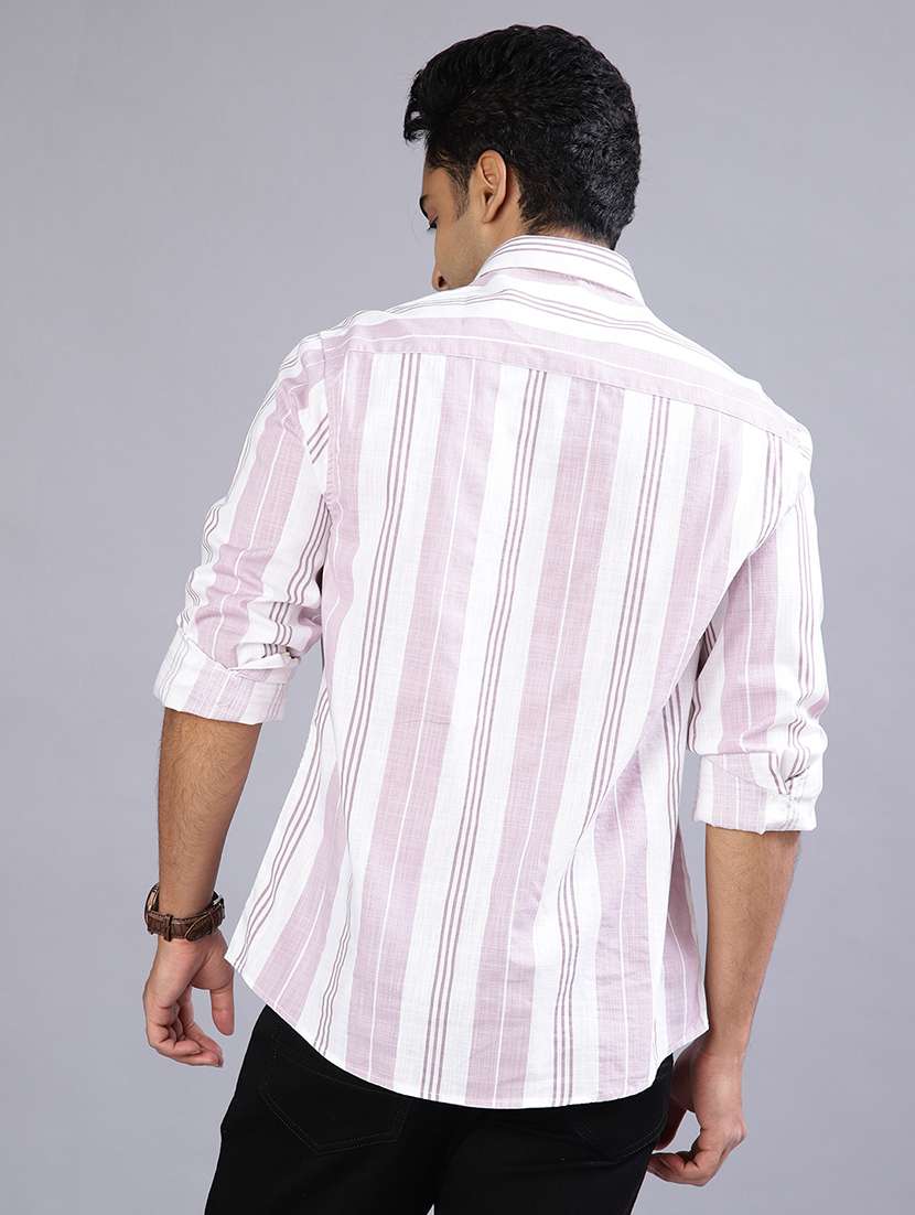 men striped collared long sleeve shirt - 21948128 -  Standard Image - 3