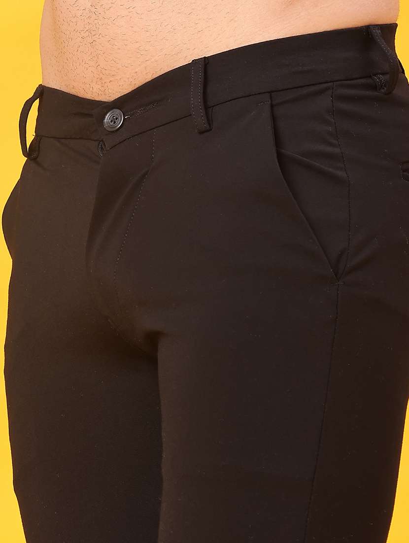 men solid mid rise slim fit chinos  - 21948133 -  Standard Image - 5