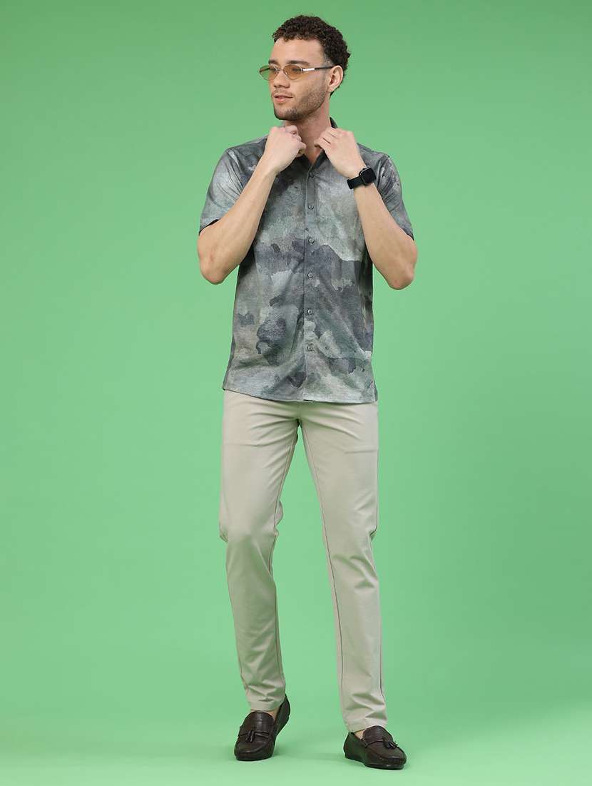 men solid mid rise chinos casual trouser - 21948134 -  Standard Image - 5