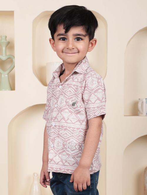 kids printed short sleeve casual shirt - 21948363 -  Standard Image - 0