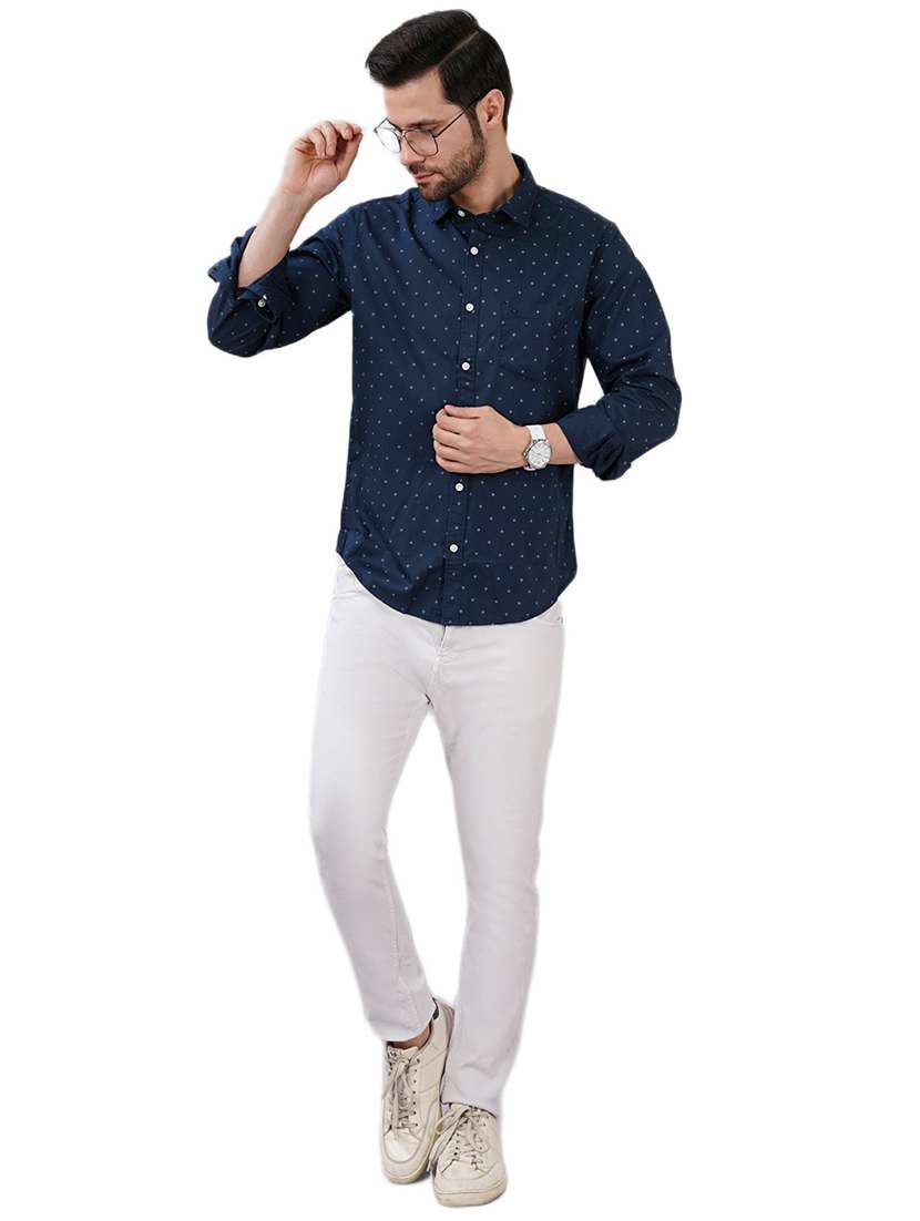 men printed long sleeve regular fit casual shirt - 21948379 -  Standard Image - 3