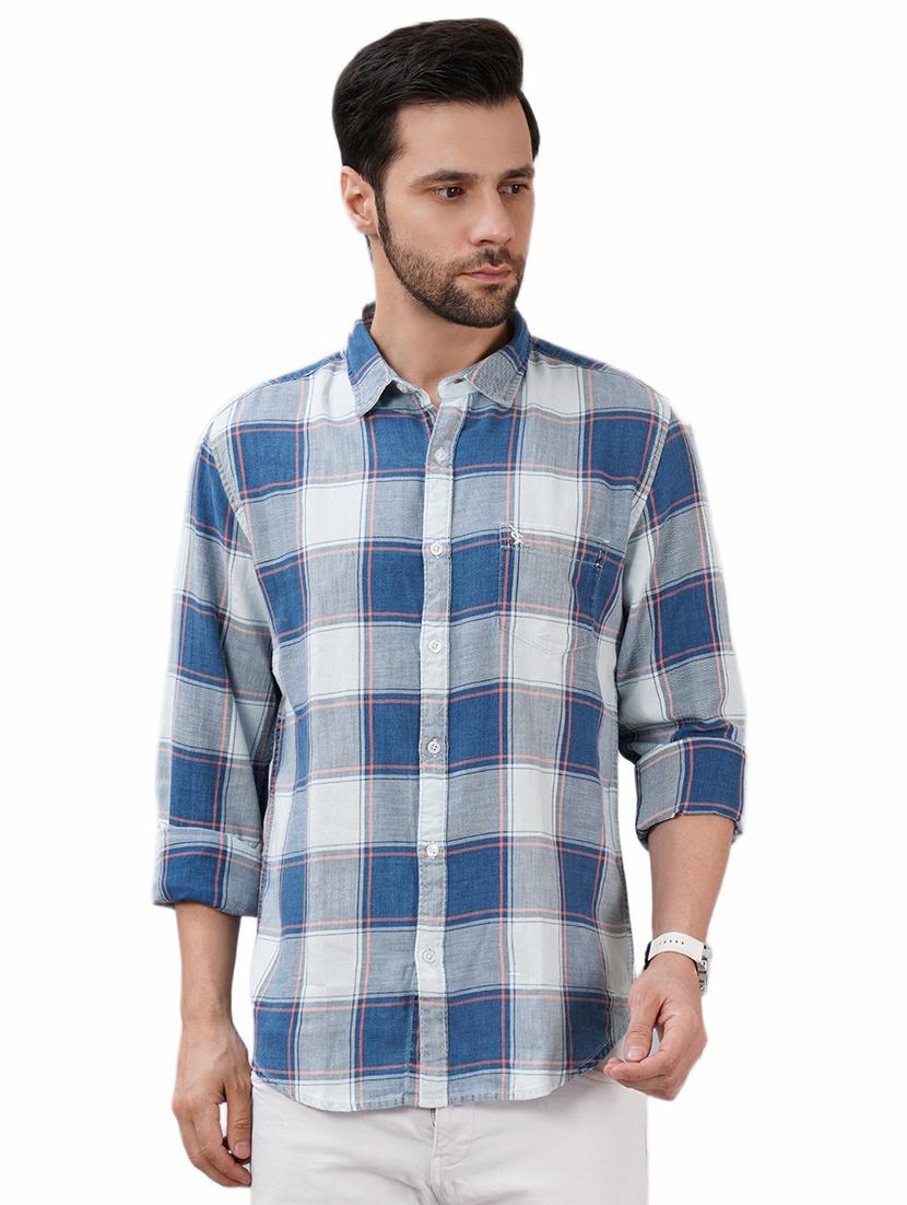 men checkered long sleeve regular fit casual shirt - 21948381 - Zoom Image - 0