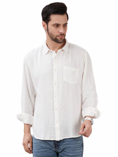 men solid long sleeve regular fit casual shirt - 21948384 -  Standard Image - 0