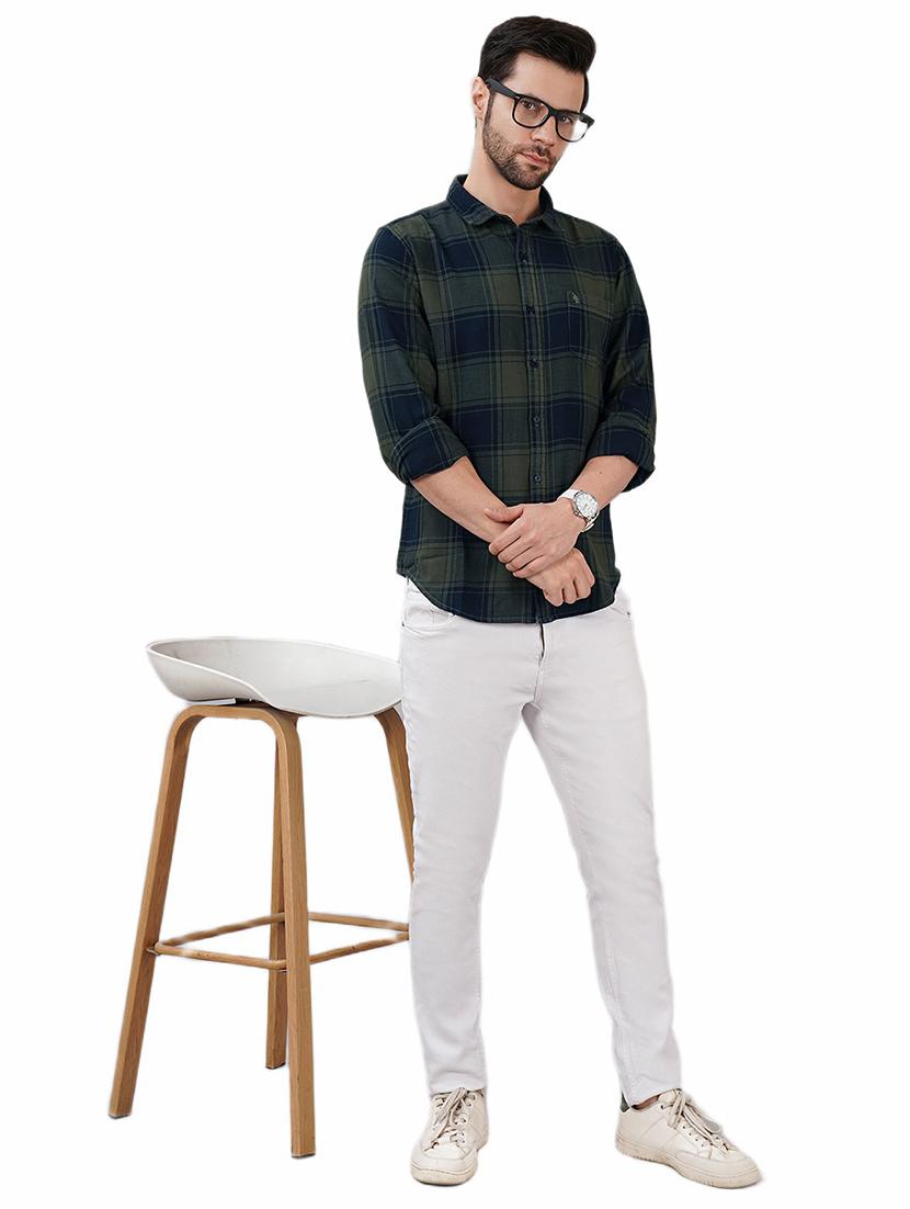 men checkered long sleeve regular fit casual shirt - 21948388 - Standard Image - 3