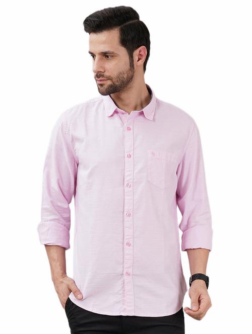 men solid long sleeve regular fit casual shirt - 21948391 - Standard Image - 0