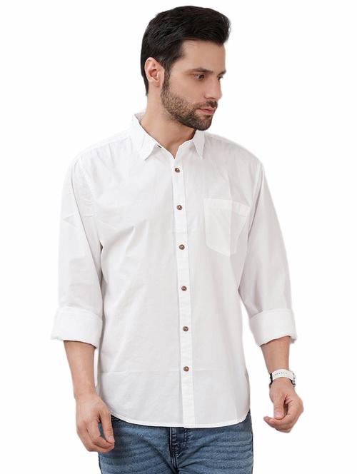 men solid long sleeve regular fit casual shirt - 21948393 -  Standard Image - 0