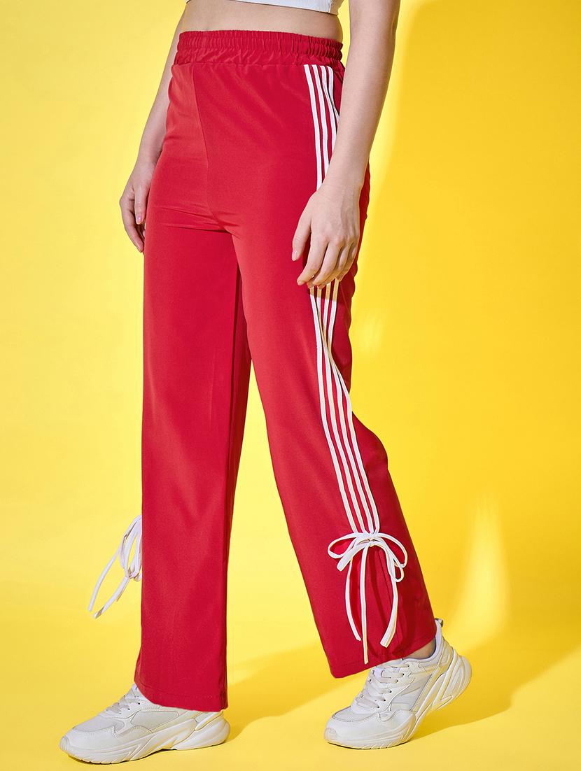 women tapered high rise track pant