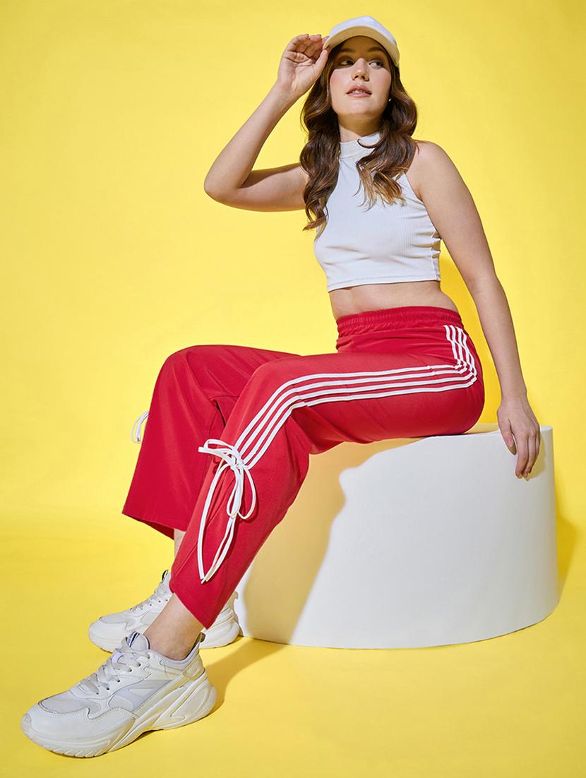 women tapered high rise track pant - 21948410 - Standard Image - 3