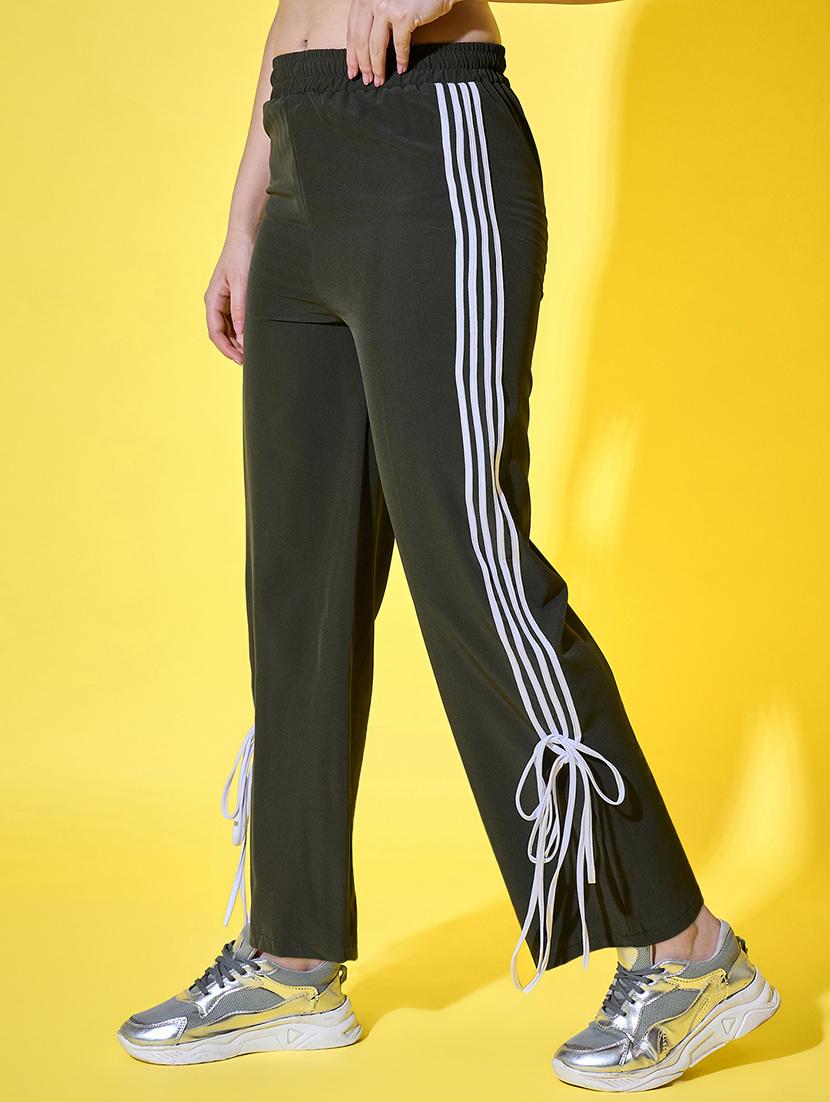 women tapered high rise track pant